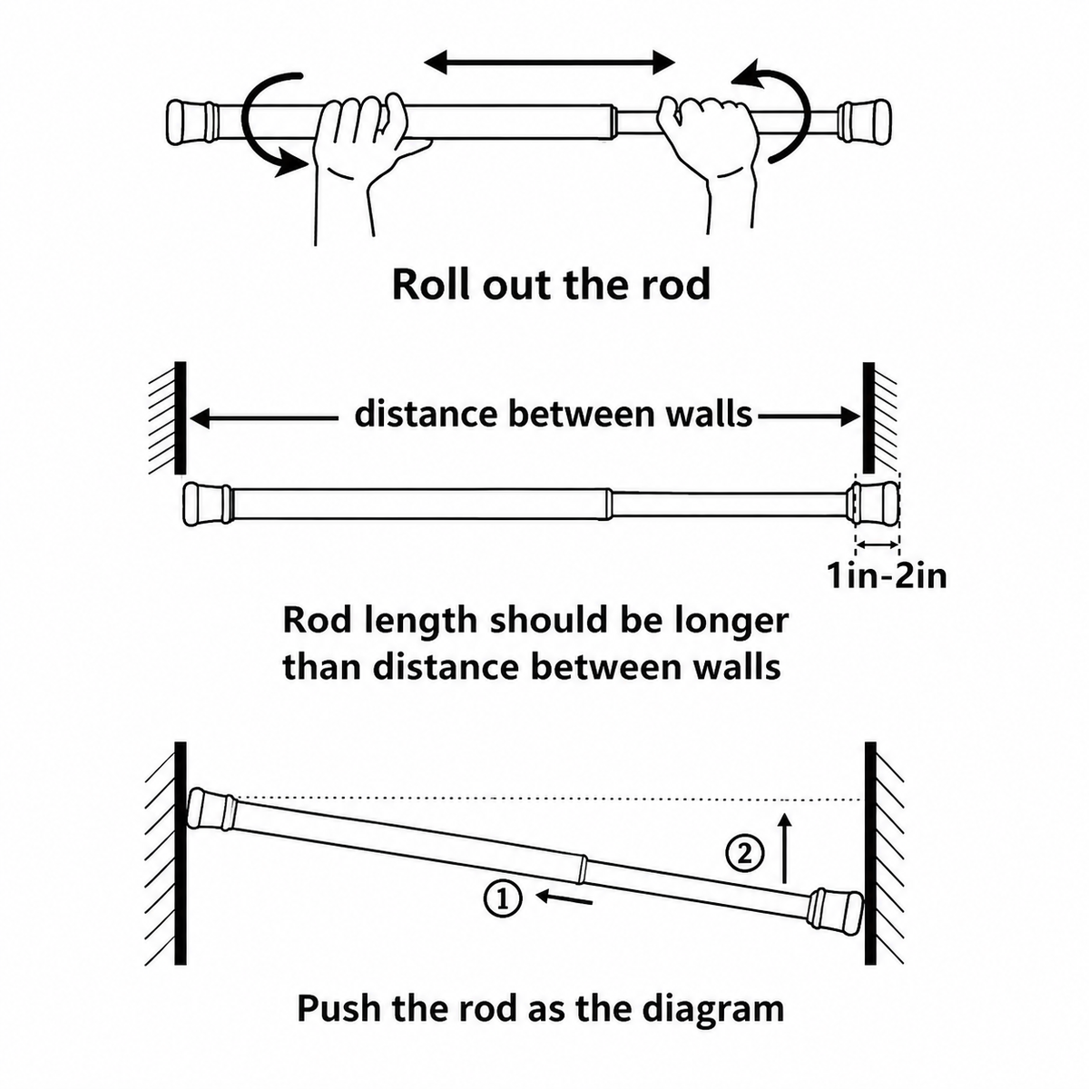 Drill-Free Multifunctional Adjustable Rod for Curtains & Clothes