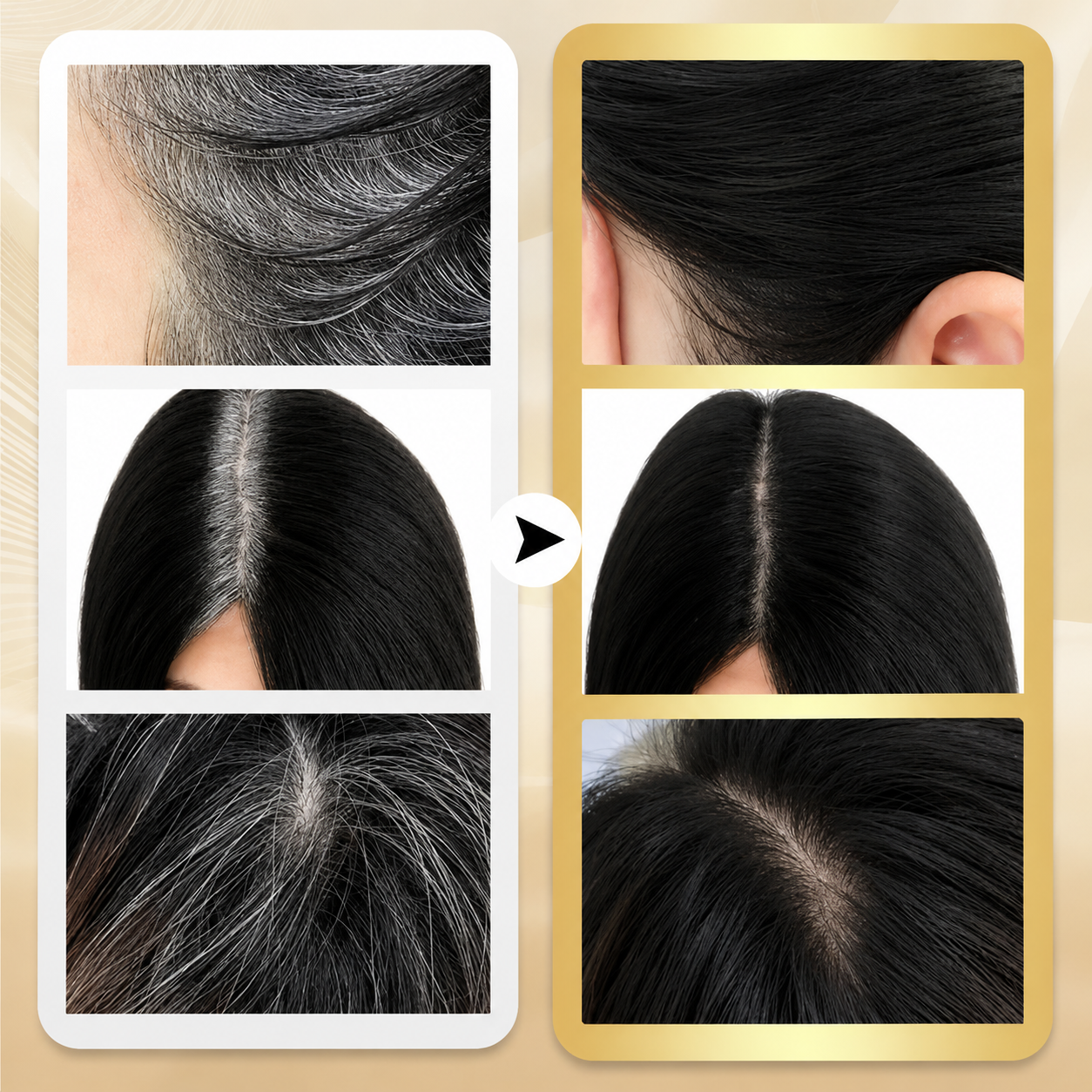2-in-1 Instant Touch-Up Hair Dye Stick with Built-in Comb