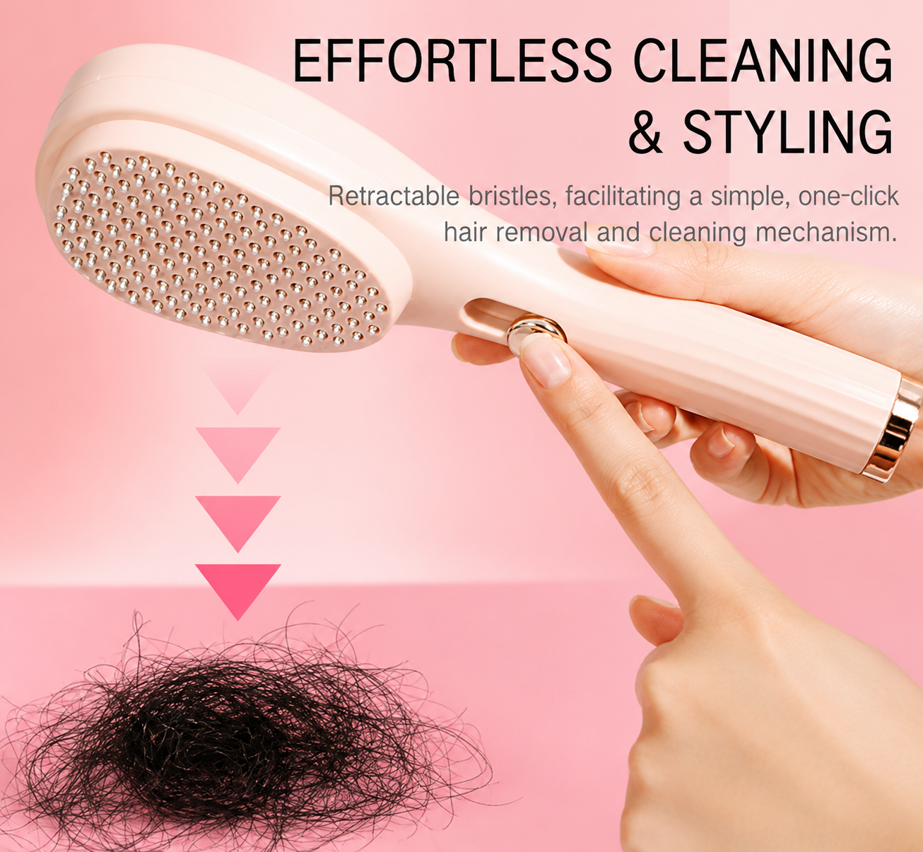 Self Cleaning Hairbrush 2 in 1 Comb (Pack of 1)