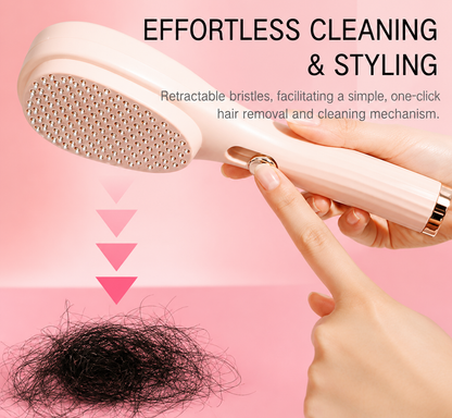 Self Cleaning Hairbrush 2 in 1 Comb (Pack of 1)
