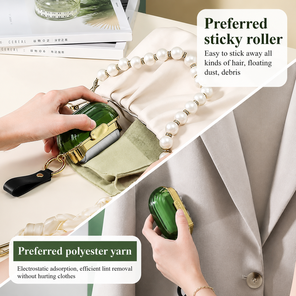 Double-Sided Travel Portable Lint Shaver Roller