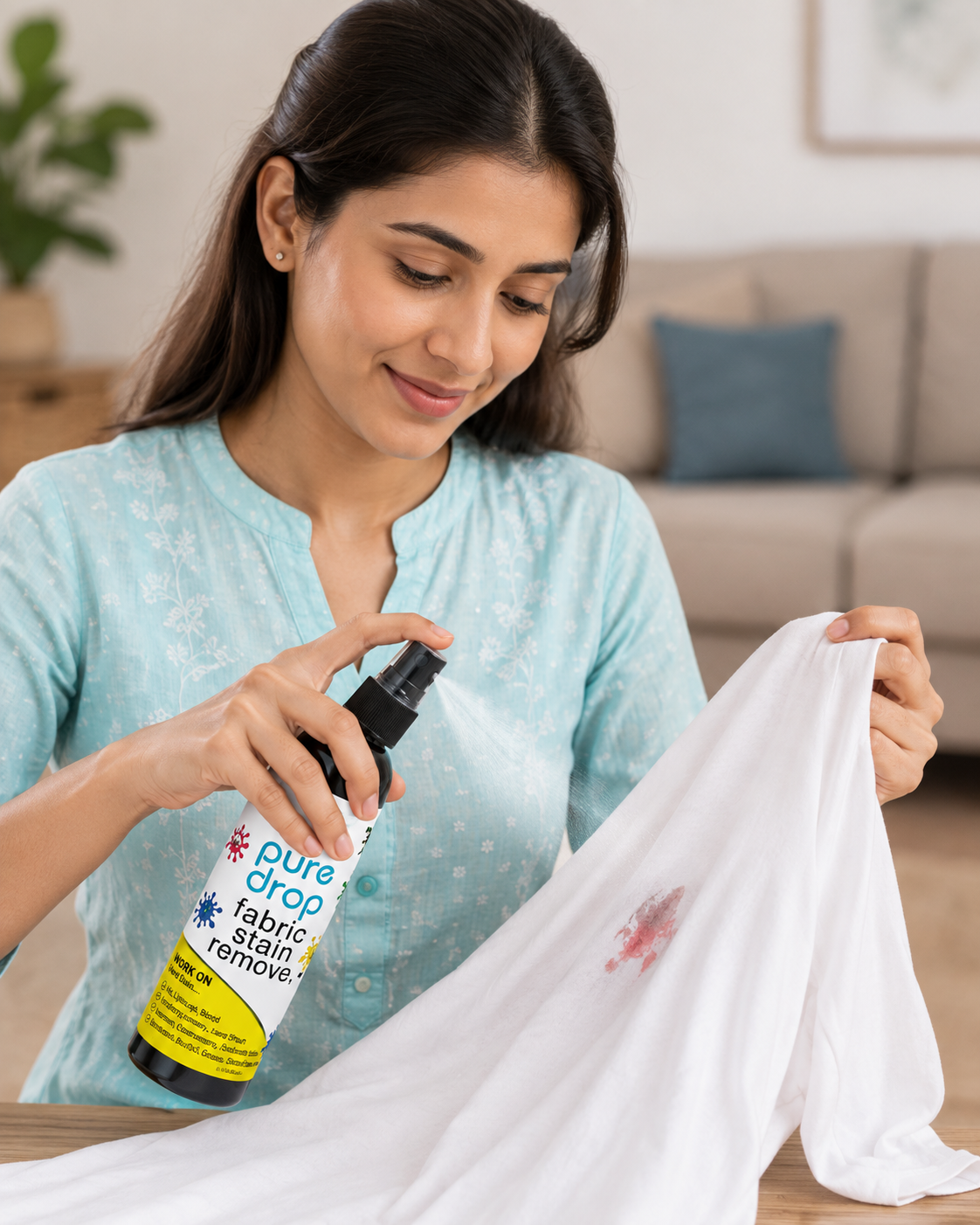 Pure Drop Fabric Stain Remover 100ml (Pack of 2)