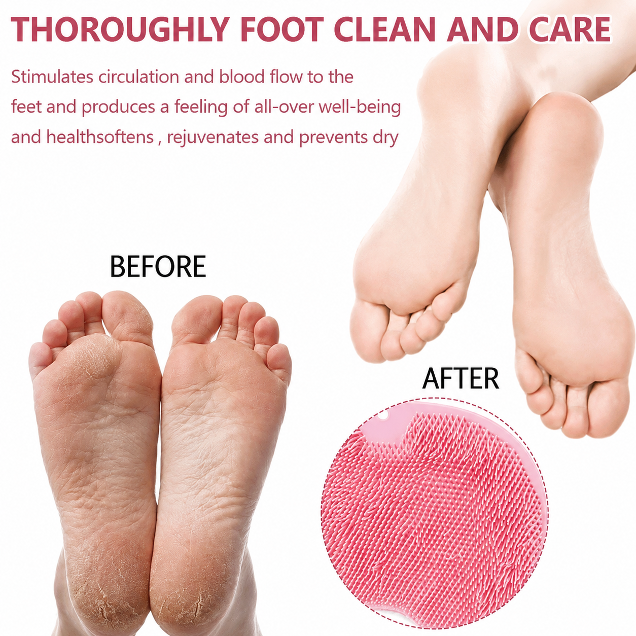 Silicone Multi Use Scrubber For Bath & Foot