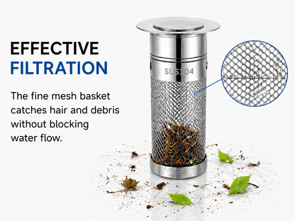 Removable Stainless Steel Drain Stopper Plug for Kitchen & Bathroom