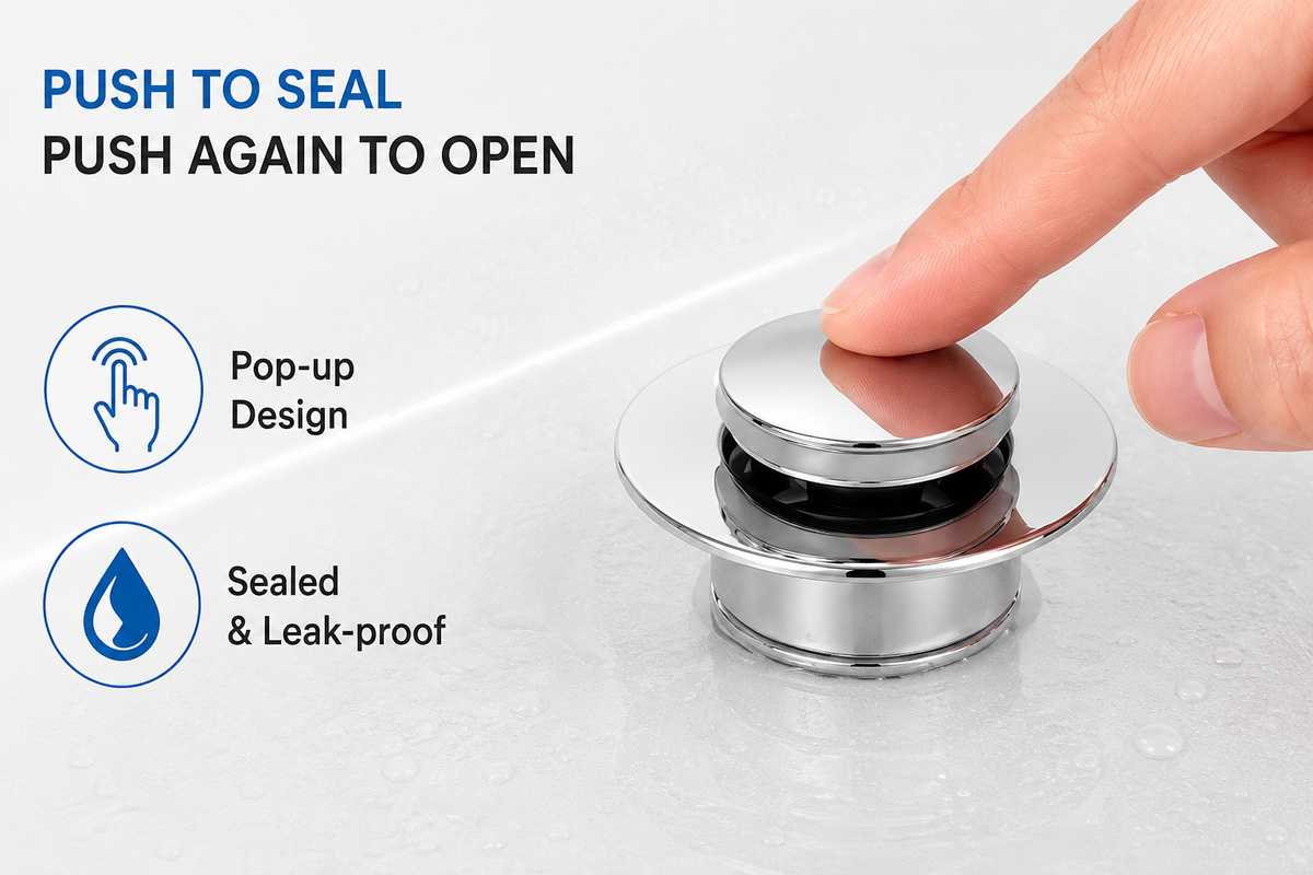 Removable Stainless Steel Drain Stopper Plug for Kitchen & Bathroom