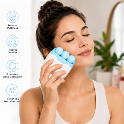 2 in 1 Upgraded Ice Roller for Face & Body Massager
