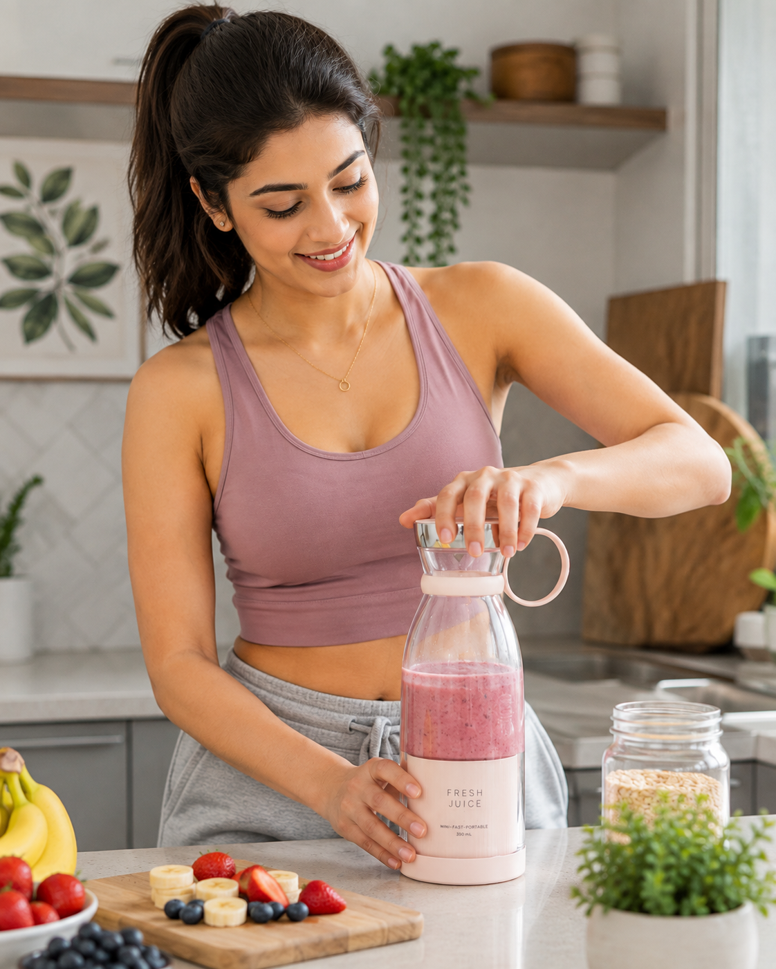 Portable Mini Blender for Fresh Juice & Smoothies