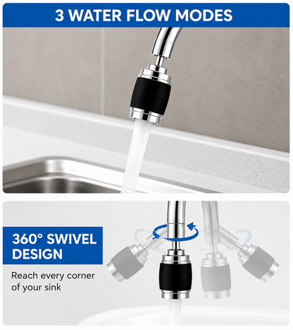 360° Swivel Faucet Tap Extender With Filter