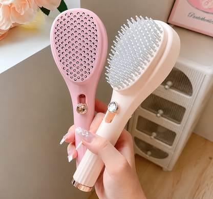 Self Cleaning Hairbrush 2 in 1 Comb (Pack of 1)