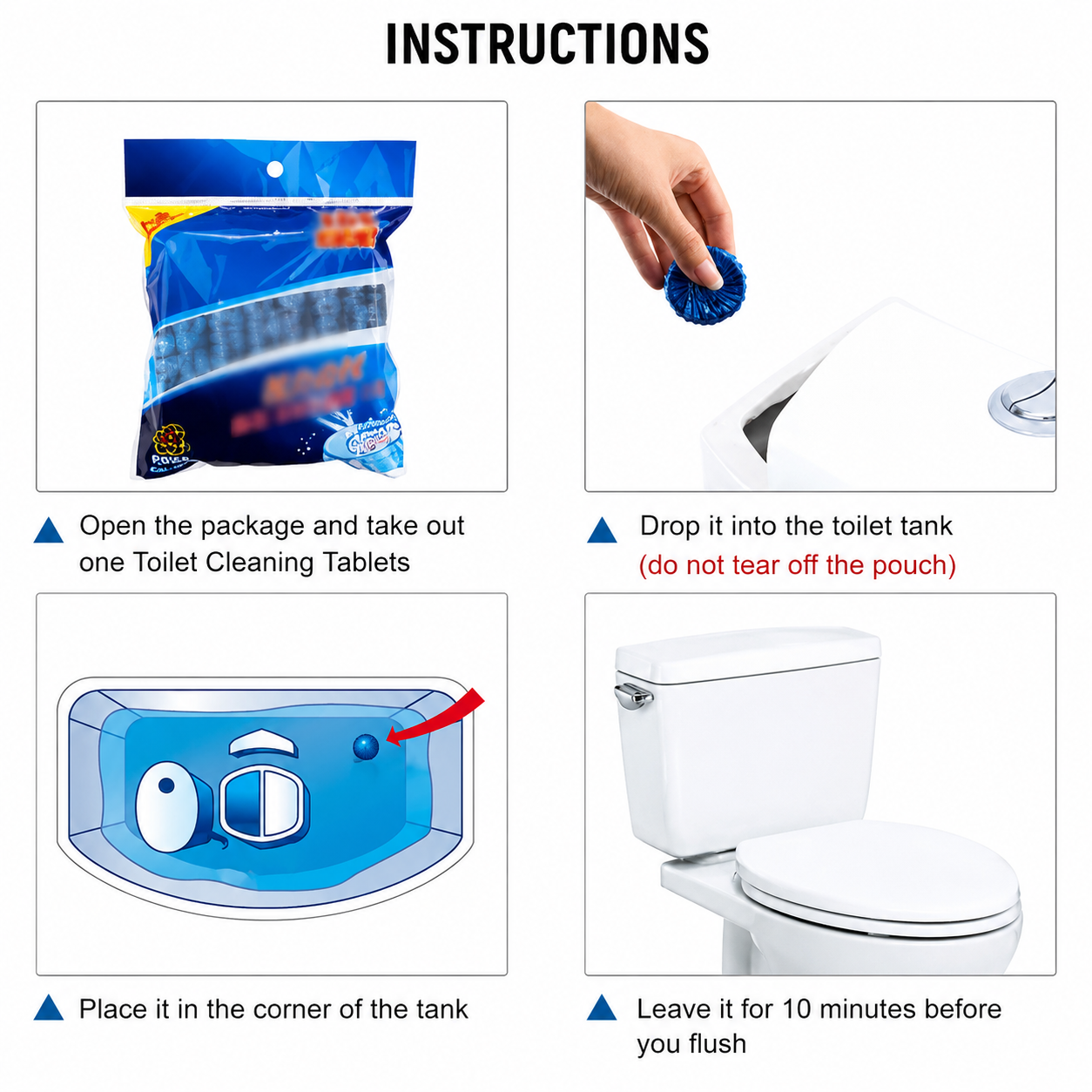 Automatic Toilet Cleaner Tablets (Pack of 10)