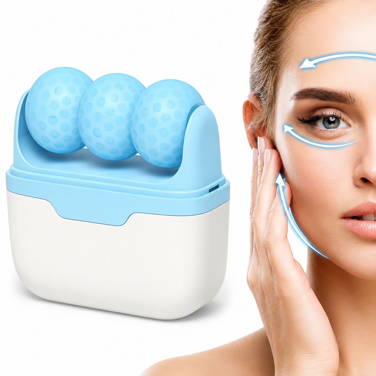 2 in 1 Upgraded Ice Roller for Face & Body Massager