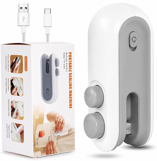 Portable 2-in-1 USB Rechargeable Mini Heat Sealer